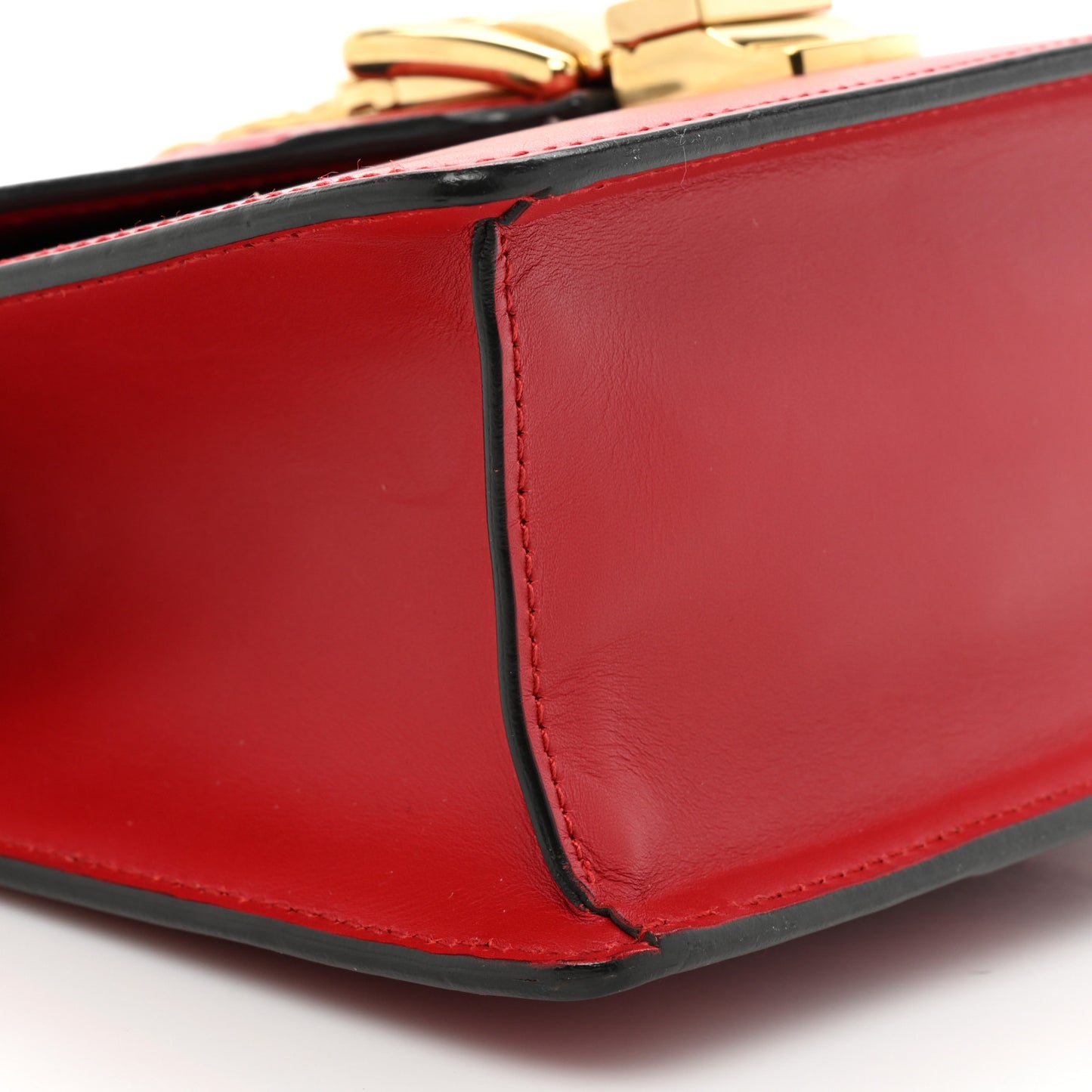 Calfskin Mini Sylvie Top Handle Bag Hibiscus Red