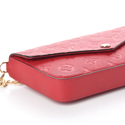 Louis Vuitton Empreinte Pochette Felicie Chain Wallet Scarlet 8 of 9