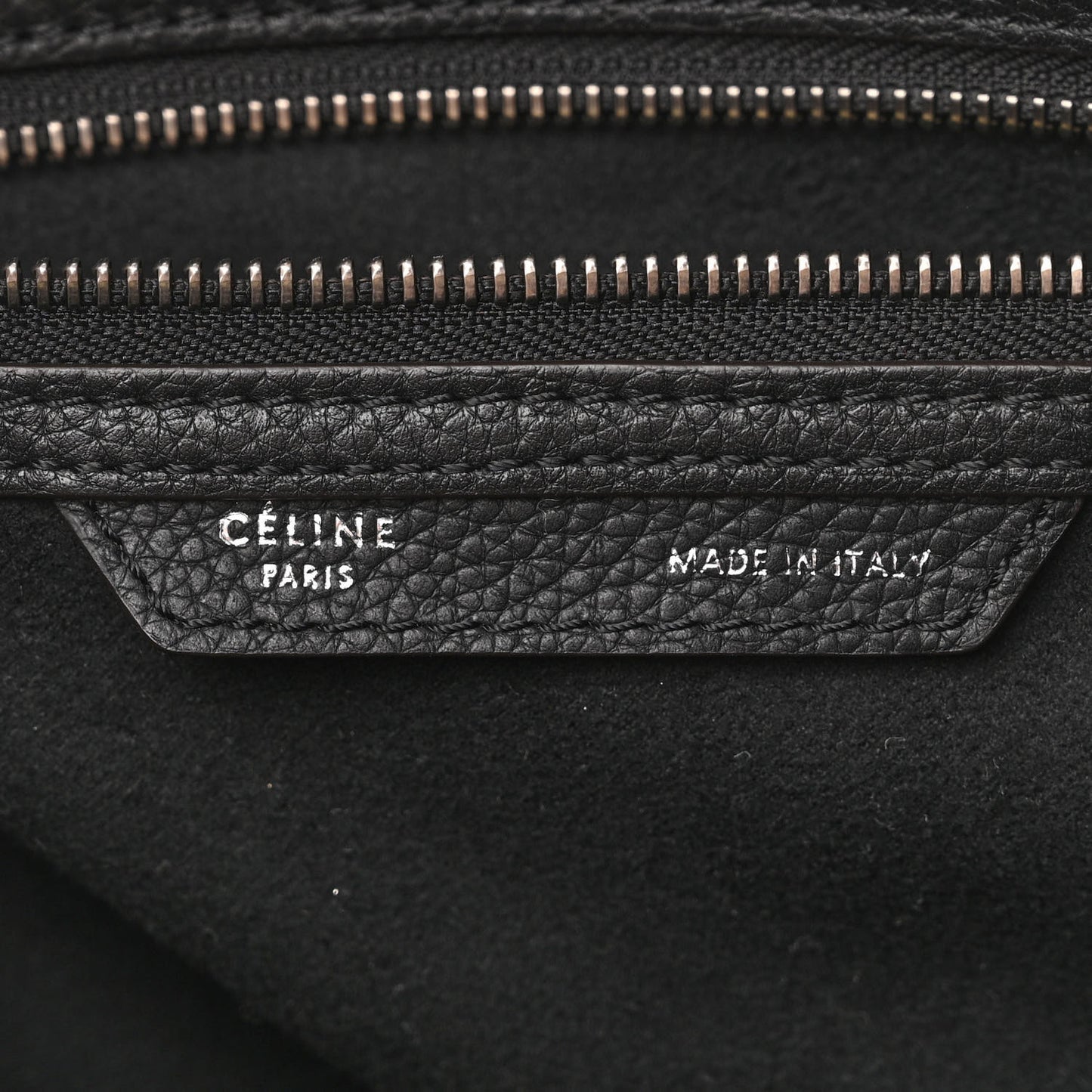 Drummed Calfskin Mini Luggage Black