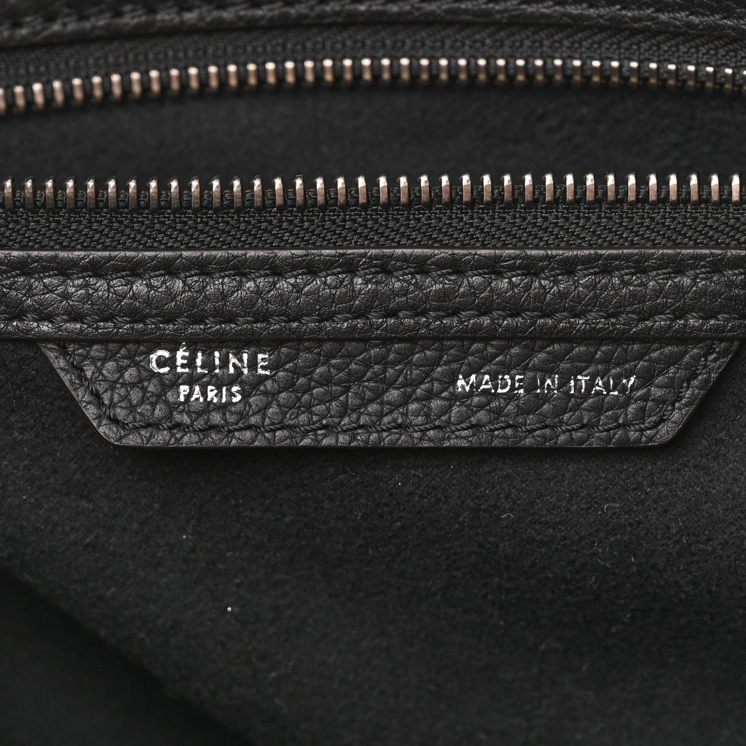 Celine Drummed Calfskin Mini Luggage Black 6 of 10