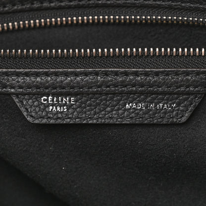 Celine Drummed Calfskin Mini Luggage Black 6 of 10