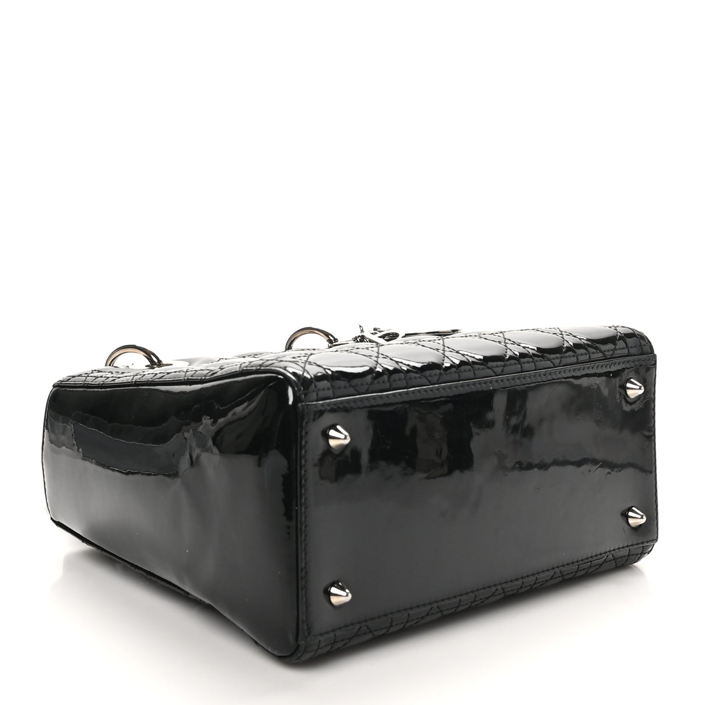 Patent Cannage Medium Lady Dior Black