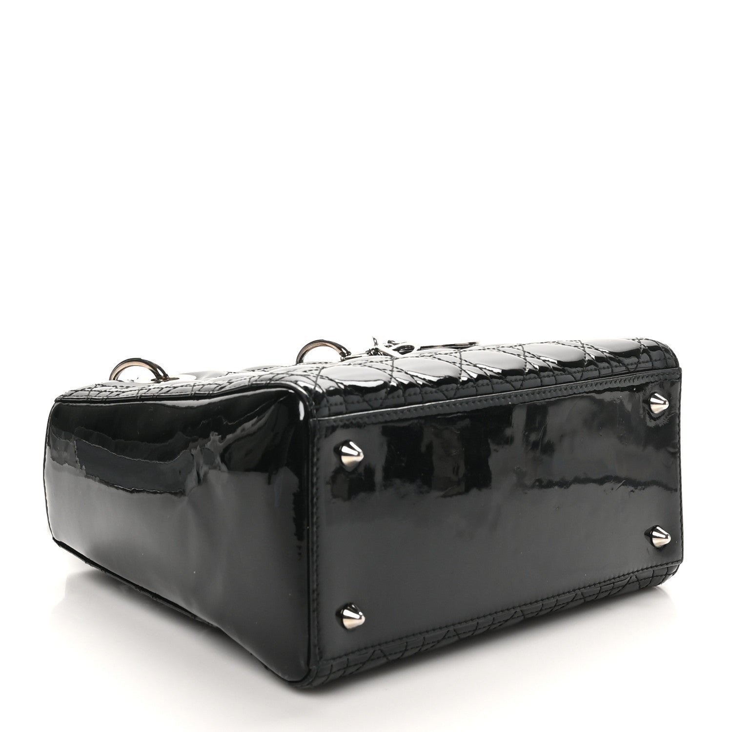 Christian Dior Patent Cannage Medium Lady Dior Black 4 of 10