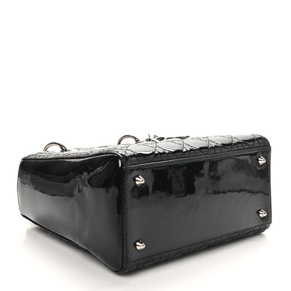 Christian Dior Patent Cannage Medium Lady Dior Black 4 of 10