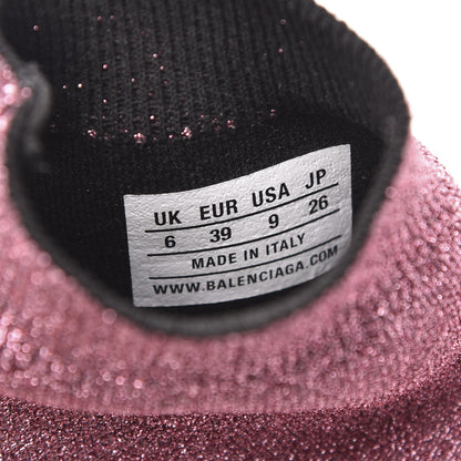 Balenciaga Laminated Knit Bi-Color Sole Womens Speed Sneakers 39 Pink White Black 7 of 7