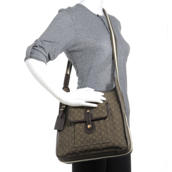 Mini Monogram Besace Mary Kate Kaki