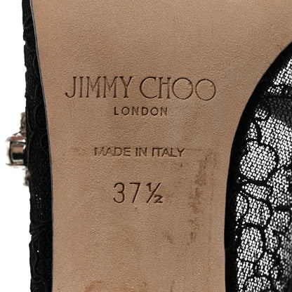 Jimmy Choo Lace Crystal Bing 65 Pumps 37.5 Black 7 of 7