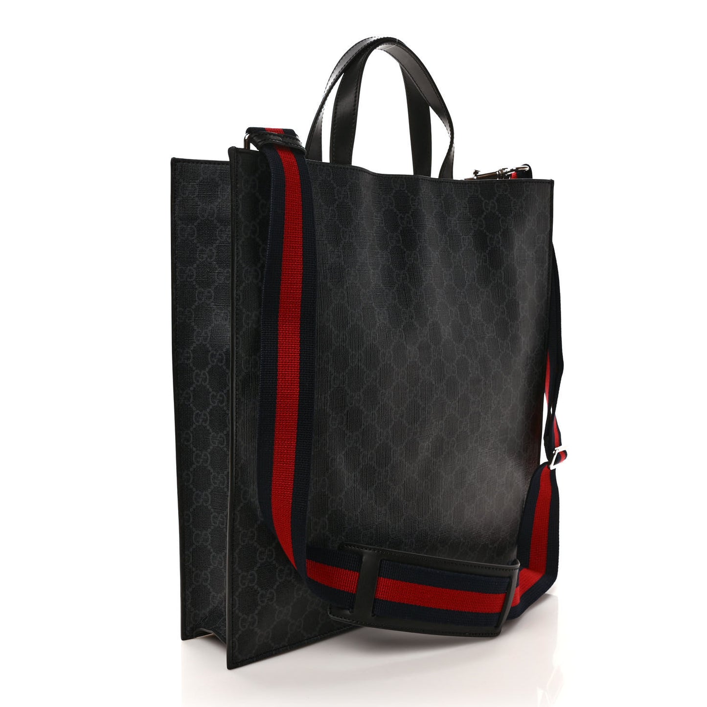 GG Supreme Monogram Night Courrier Vertical Tote Black Multicolor