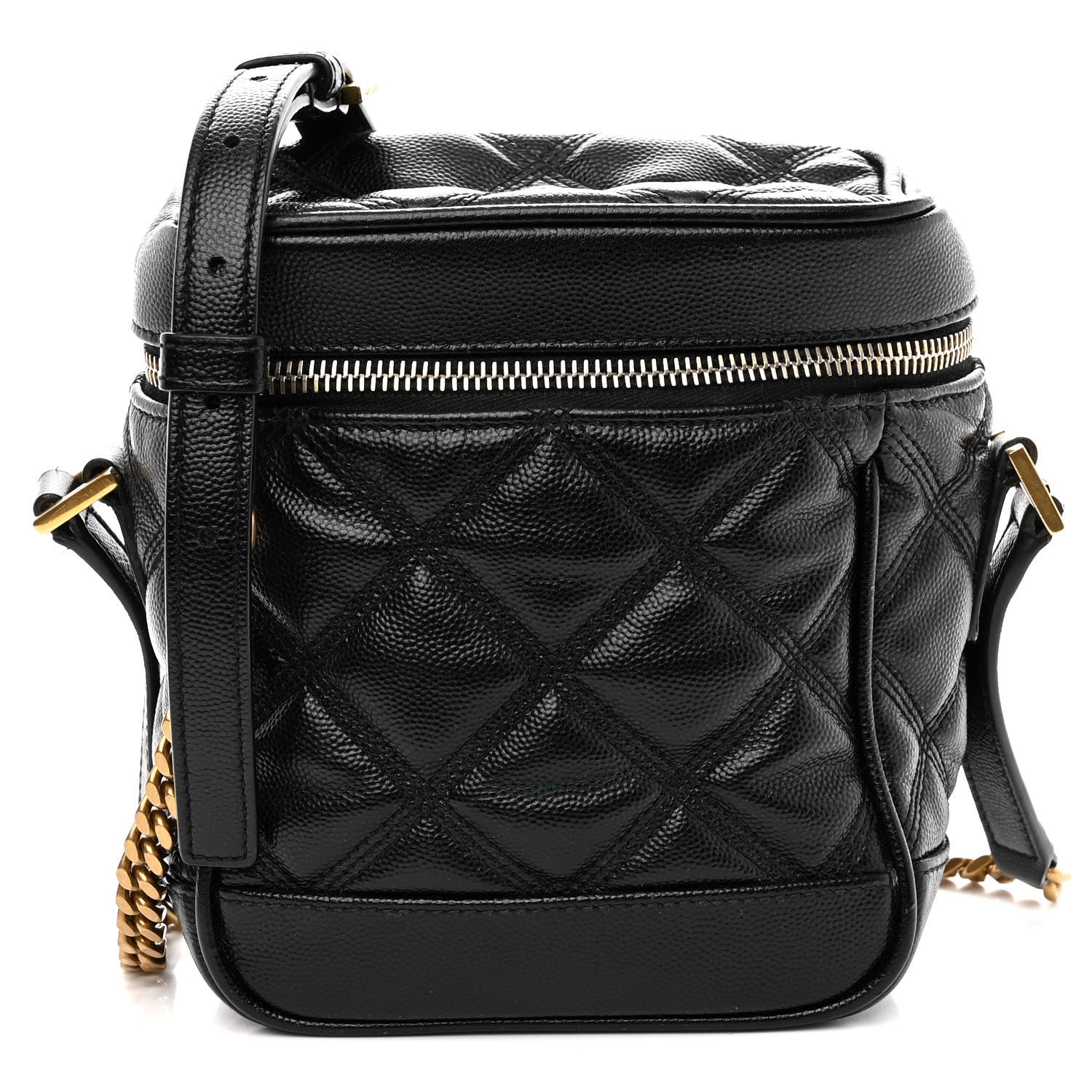 Saint Laurent Grain de Poudre Quilted 80's Vanity Bag Black 1 of 11