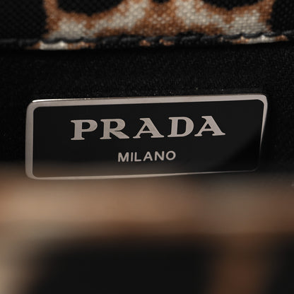 Prada Canapa Stampada Leopard Small Tote Avorio 6 of 9