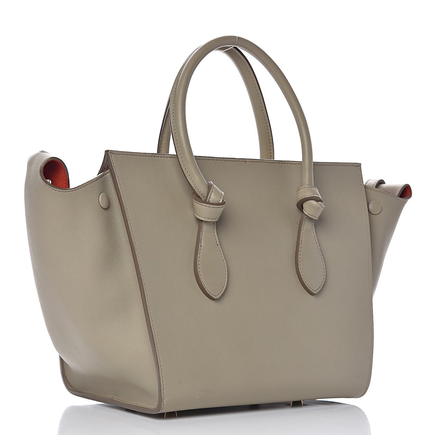 Smooth Calfskin Mini Tie Knot Tote Light Taupe
