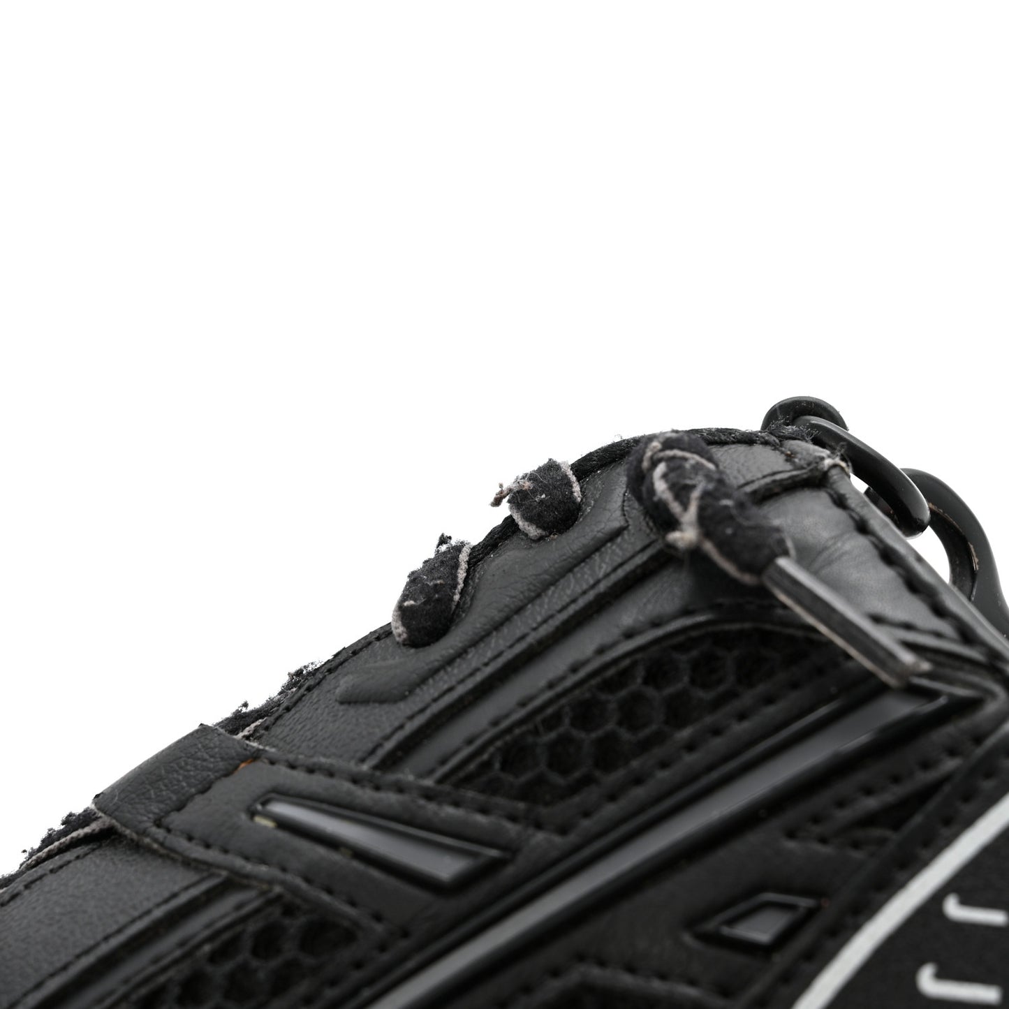 Faux Calfskin Fabric Sneakerhead Crossbody Wallet Black