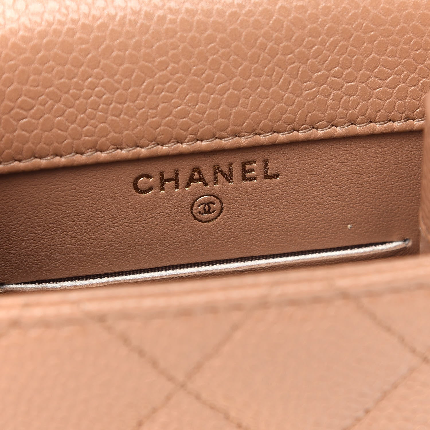 Chanel Caviar Quilted Golden Class Phone Holder Beige 6 of 10