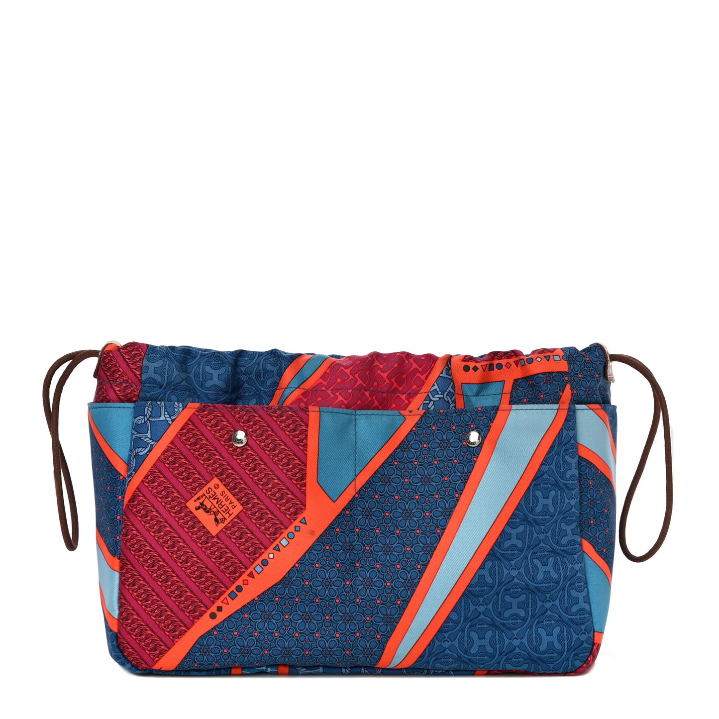 Silk Carre en Cravates Fourbi 25 MM Pouch Bleu Saphir