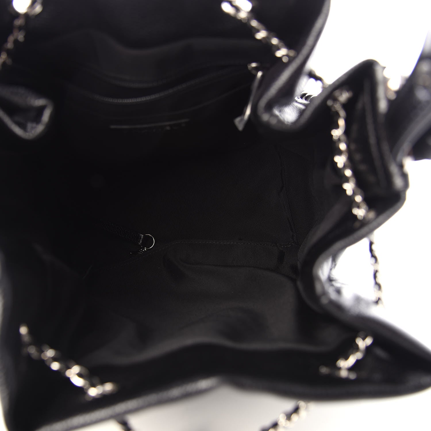 Chanel Caviar Quilted Small Chain Bucket Bag Black 5 of 12