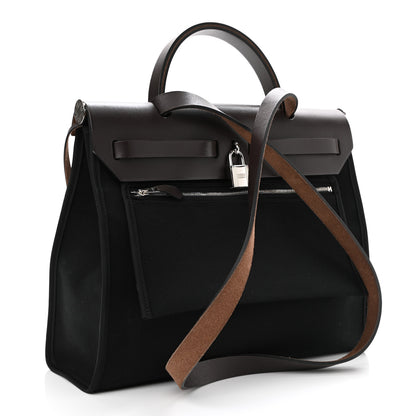 Hermes Toile Vache Hunter Herbag Zip 31 PM Black Ebene 4 of 14