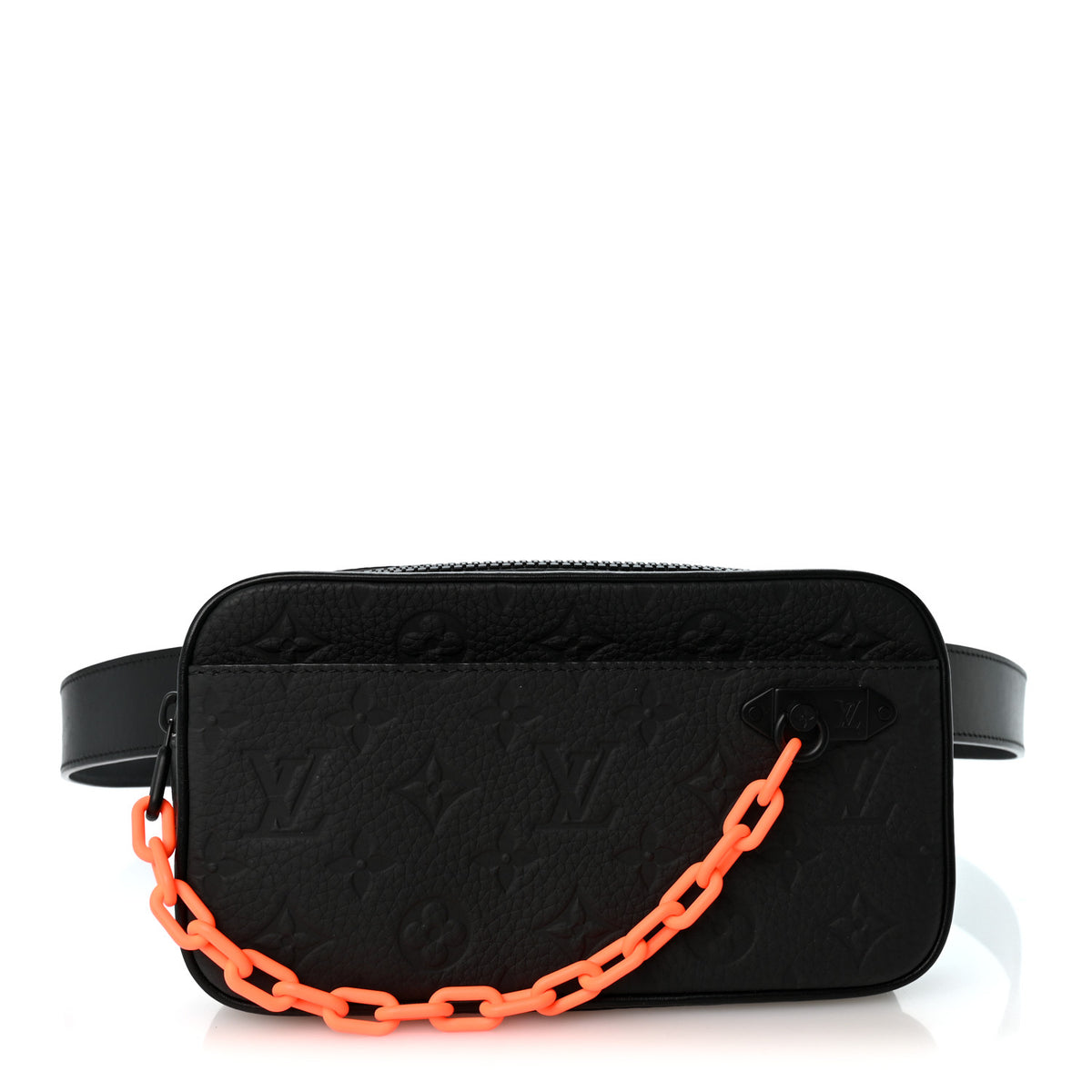 Louis Vuitton Taurillon Monogram Uniformes Solar Ray Soft Pochette Volga Belt Bag Black 1 of 9