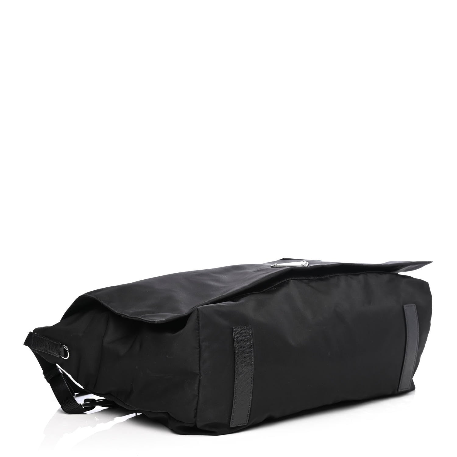 Prada Tessuto Nylon Saffiano Racing Logo Messenger Bag Black 3 of 4