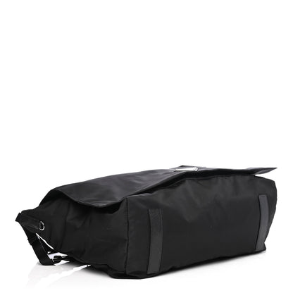 Prada Tessuto Nylon Saffiano Racing Logo Messenger Bag Black 3 of 4