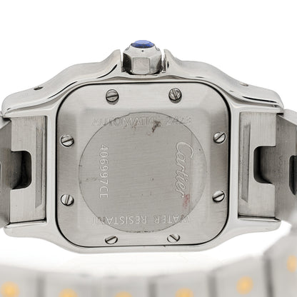 Cartier Stainless Steel 18K Yellow Gold 24mm Santos De Cartier Galbee Automatic Watch 4 of 4