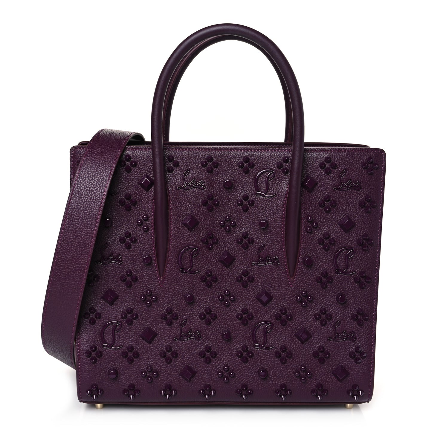Calfskin Spikes Loubinthesky Medium Paloma Merlot
