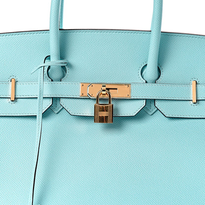 Hermes Epsom Birkin 35 Bleu Atoll 10 of 10