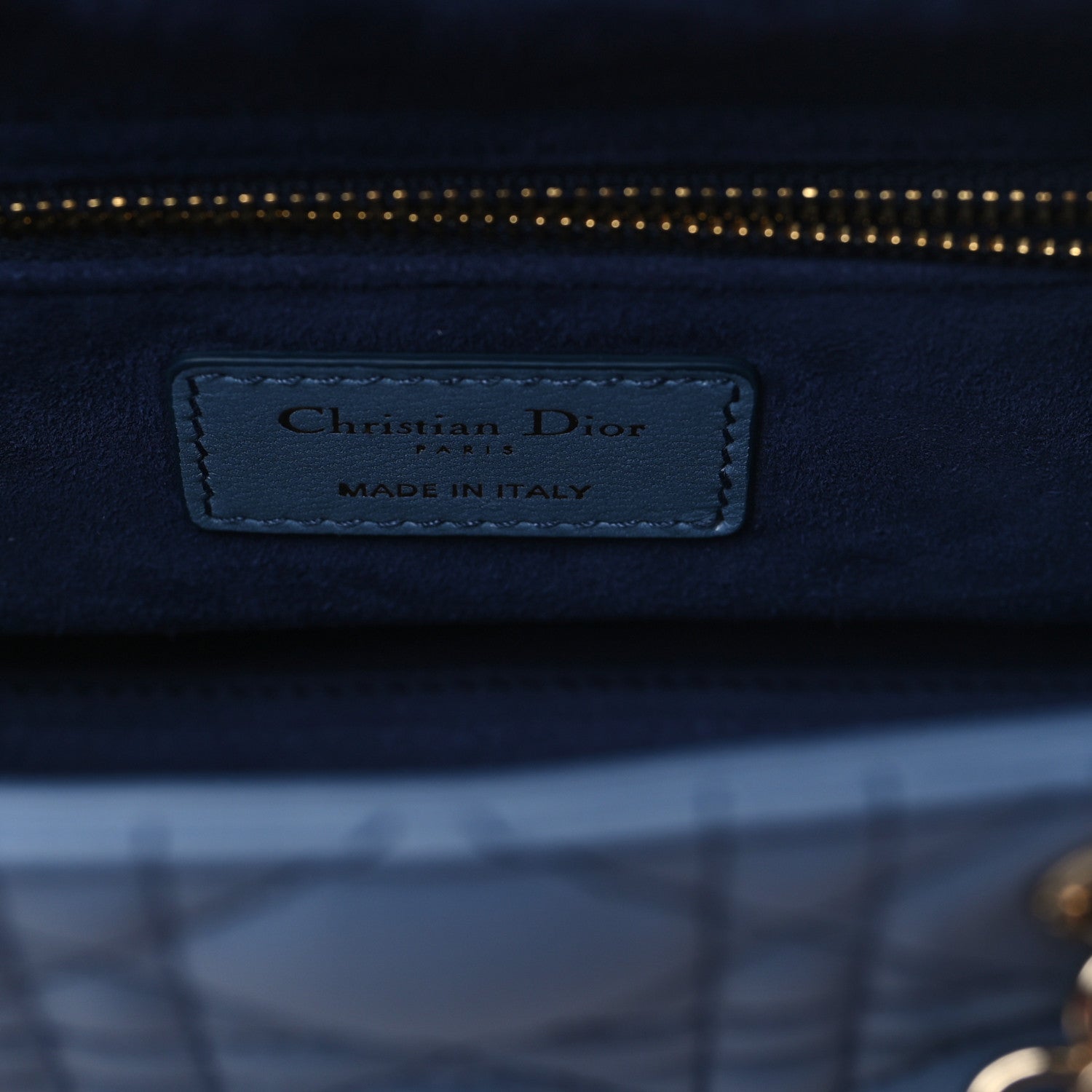 Christian Dior Lambskin Cannage Gradient Small Lady Dior Bleu 7 of 13