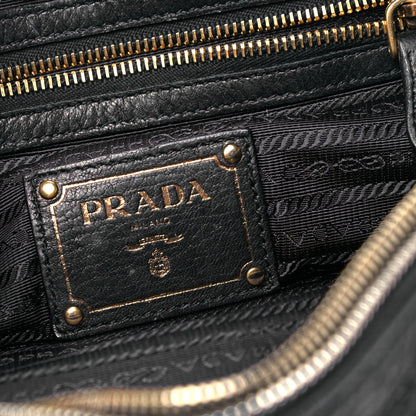 Prada Cervo Deerskin Chain Shoulder Bag Black 5 of 7