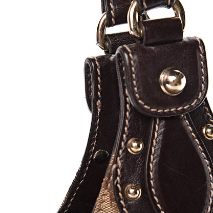 Gucci Monogram Studded Medium Pelham Tote Dark Brown 14 of 16