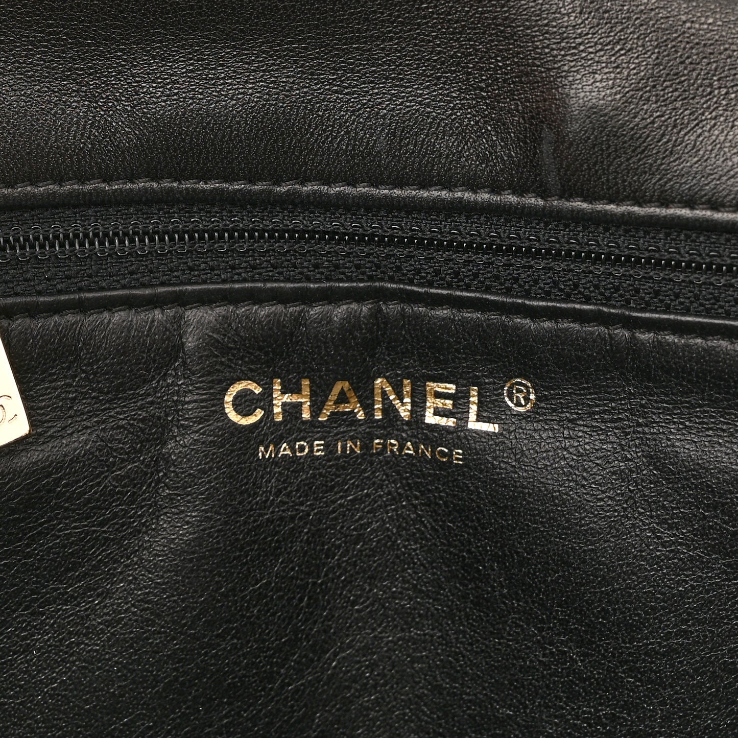 Patent Baguette Crystal CC Flap Bag Black