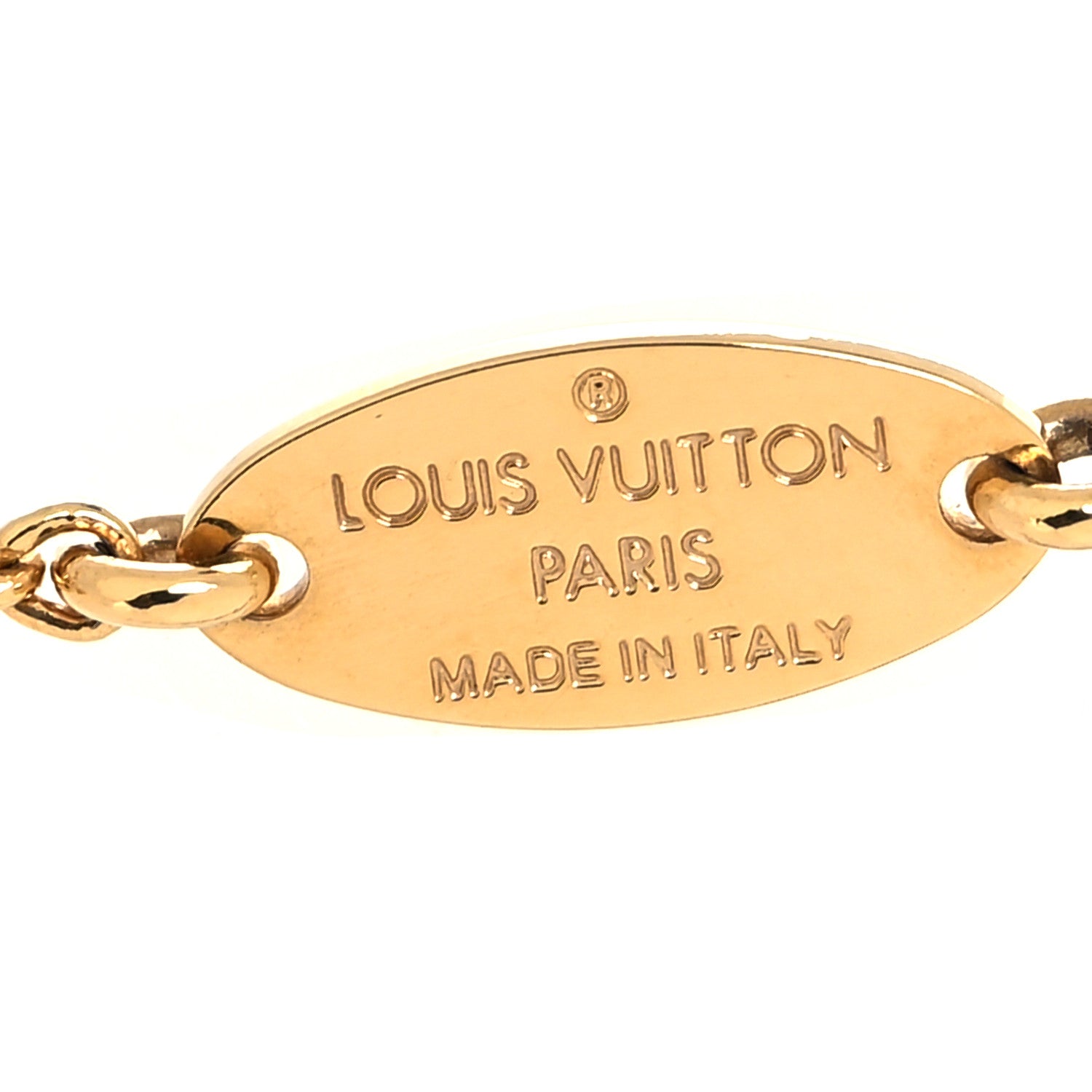 Louis Vuitton Brass Essential V Necklace Gold 5 of 6