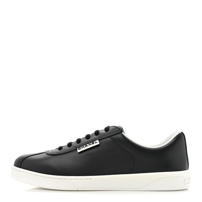 Chanel Calfskin CC Womens Sneakers 40 Black 1 of 9
