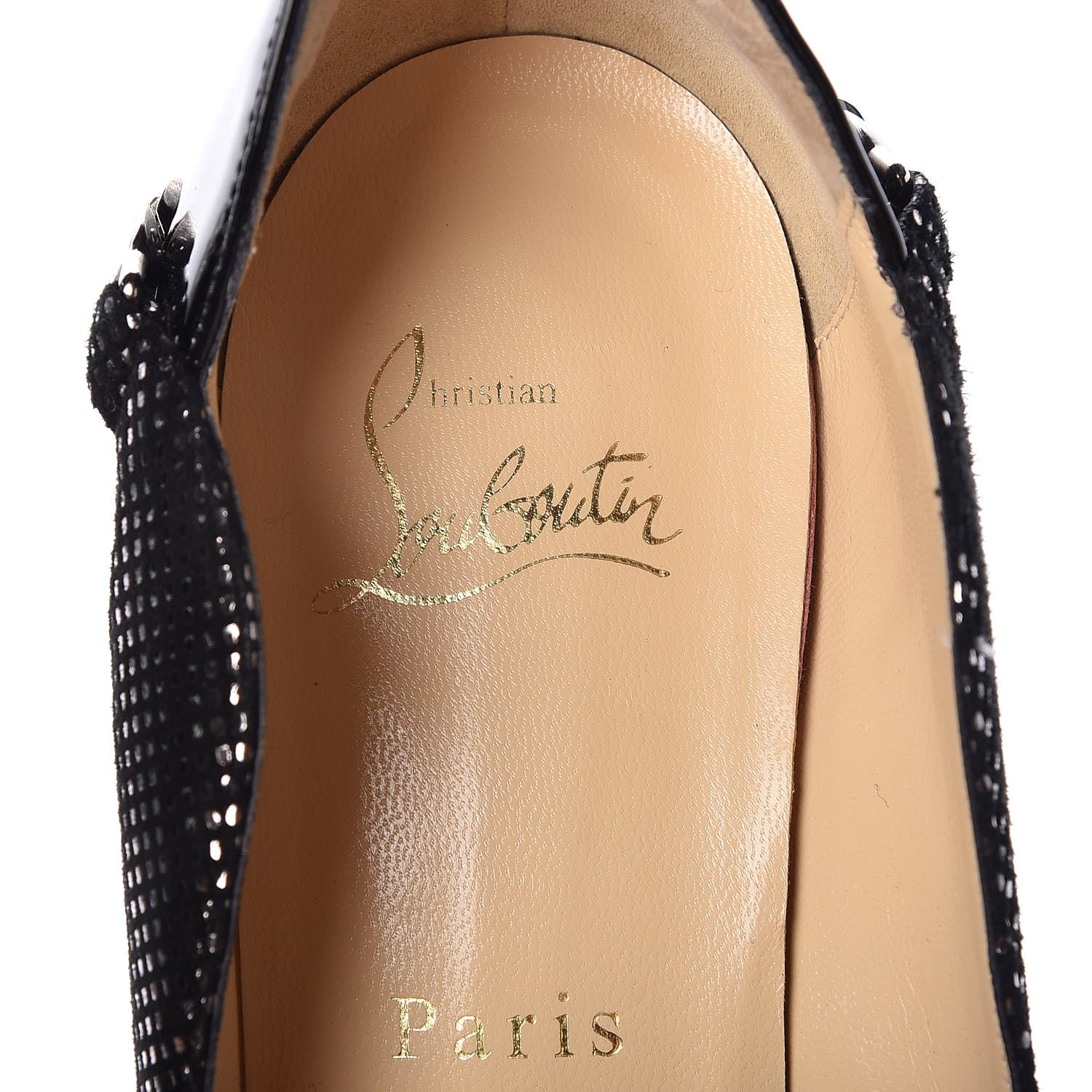 Christian Louboutin Patent Suede Square Doremi 120 Pumps 38 Platine 8 of 11