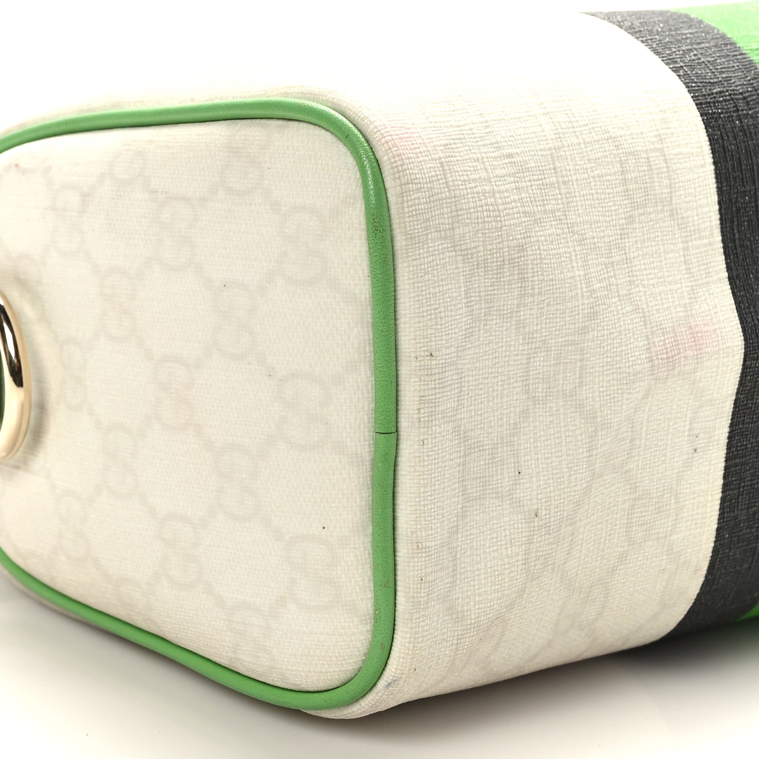 Gucci GG Plus Monogram Web Stripe Medium Joy Boston Green 8 of 9