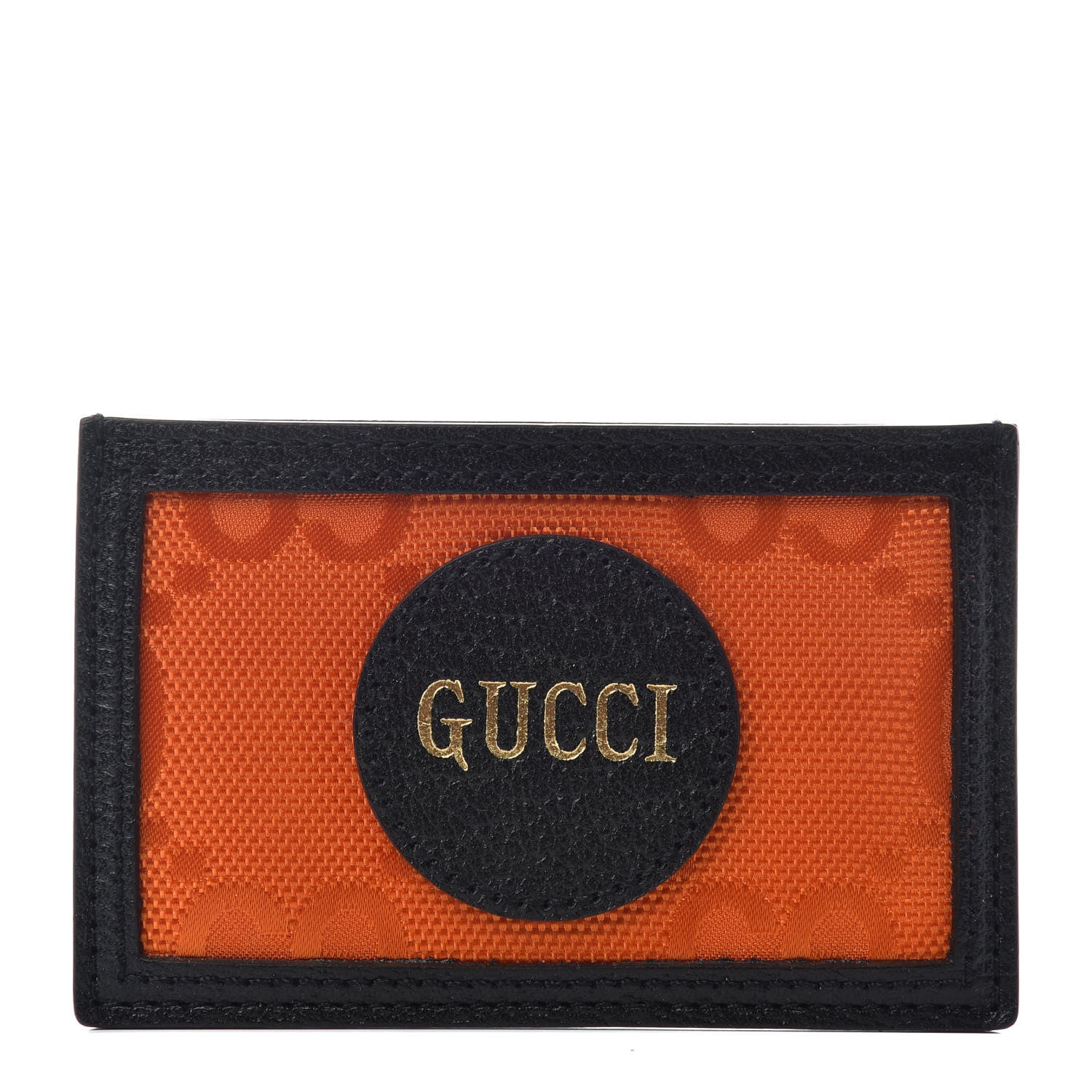 Gucci Econyl Nylon Monogram Off The Grid Card Case Carrot Orange Black 1 of 5