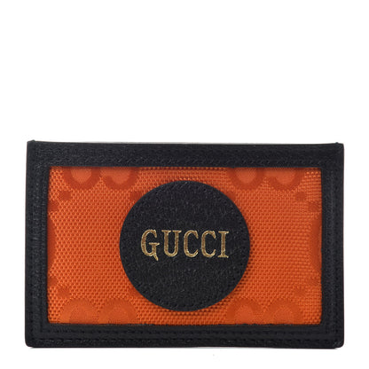 Gucci Econyl Nylon Monogram Off The Grid Card Case Carrot Orange Black 1 of 5