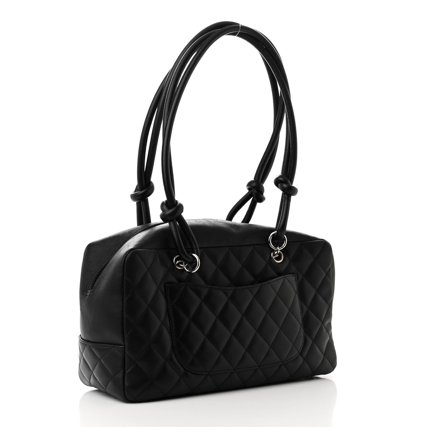 Chanel Calfskin Quilted Large Cambon Bowler Black 3 of 10