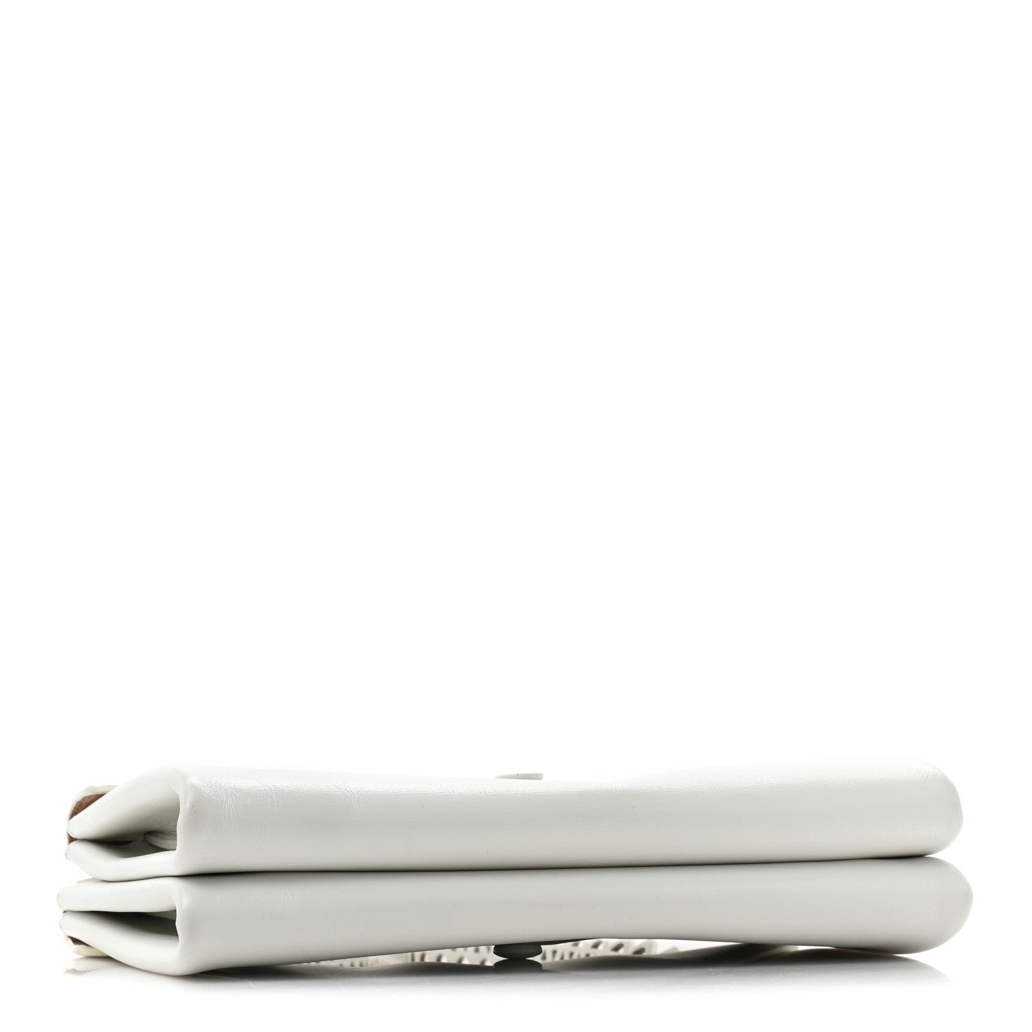 Alaia Calfskin Laser Cut Oum Double Envelope Clutch Crossbody White 4 of 21