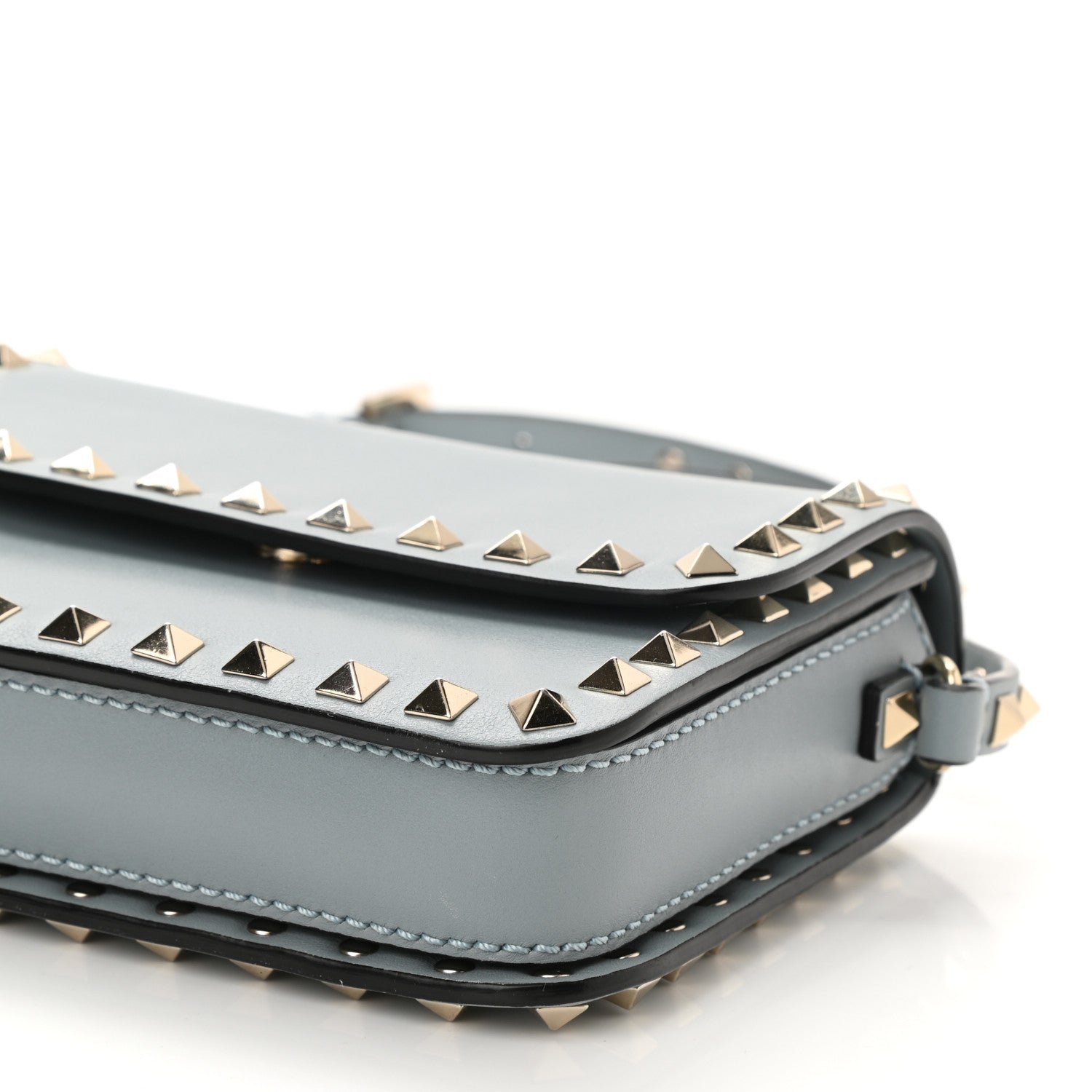 Valentino Garavani Vitello Rockstud Flap Crossbody Bag London Stone 8 of 8