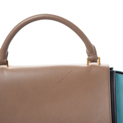 Celine Smooth Calfskin Nubuck Small Tri-Color Trapeze Taupe 10 of 16