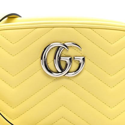 Gucci Calfskin Matelasse Small GG Marmont Chain Shoulder Bag Banana 8 of 10