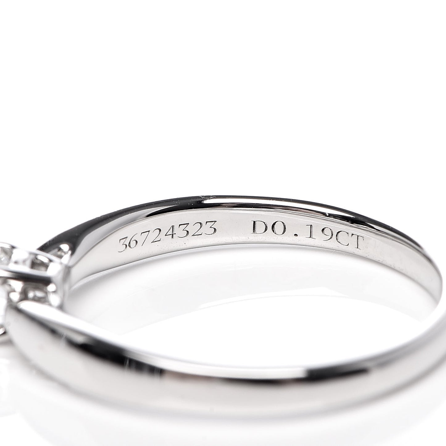 Platinum Diamond .19ct Harmony Solitaire Engagement Ring 49 4.75