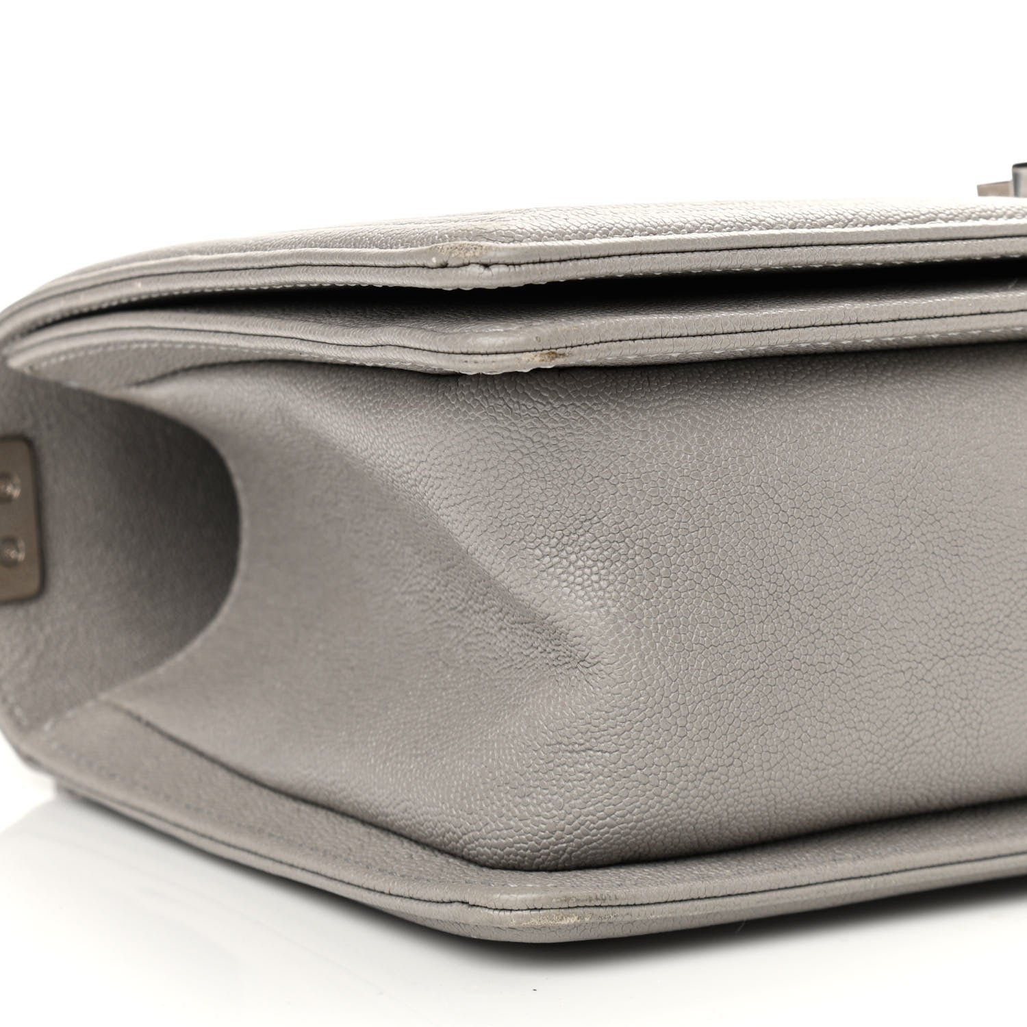 Chanel Caviar Quilted Medium Boy Flap Light Grey 9 of 10