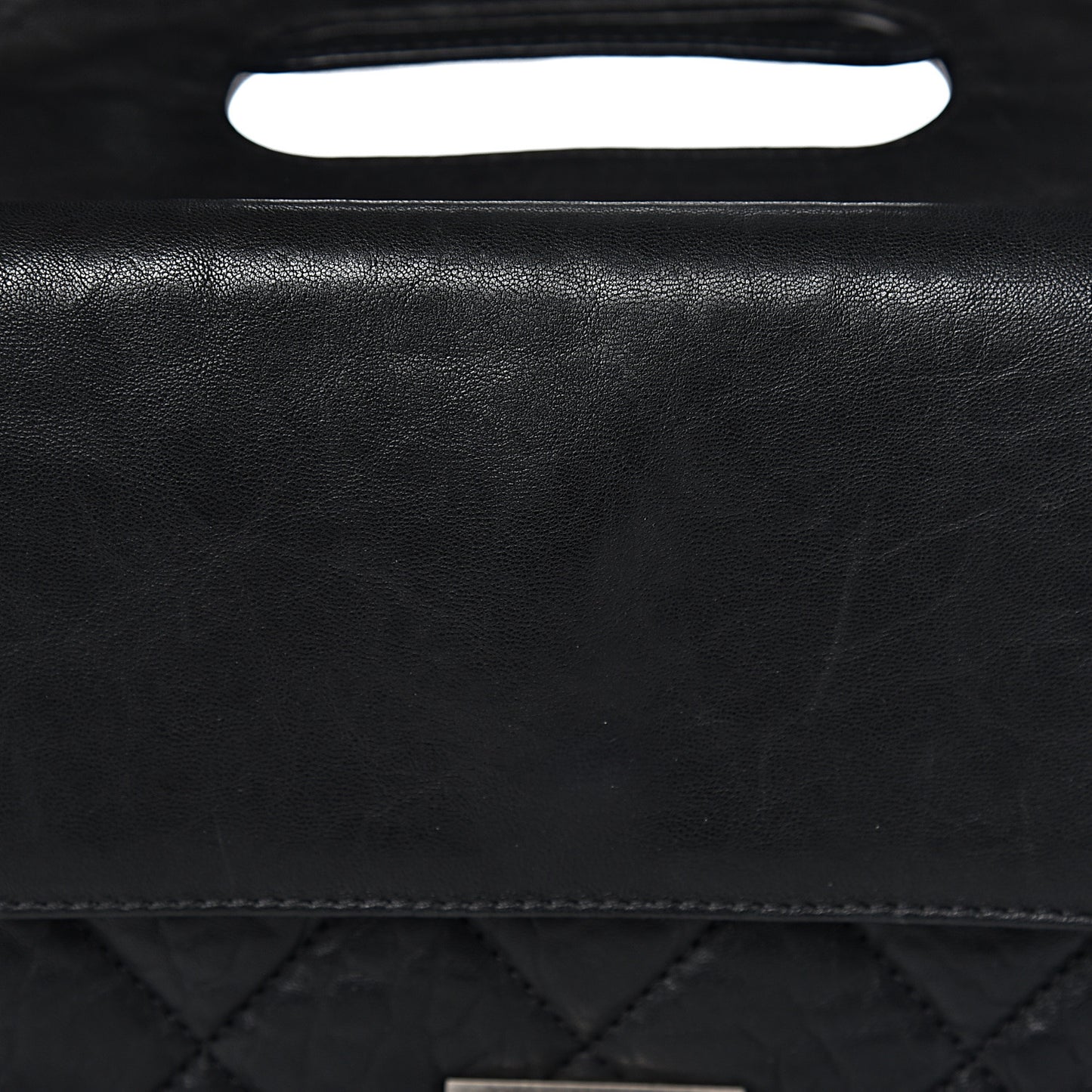 Washed Lambskin Maxi Take Away Flap Bag Black