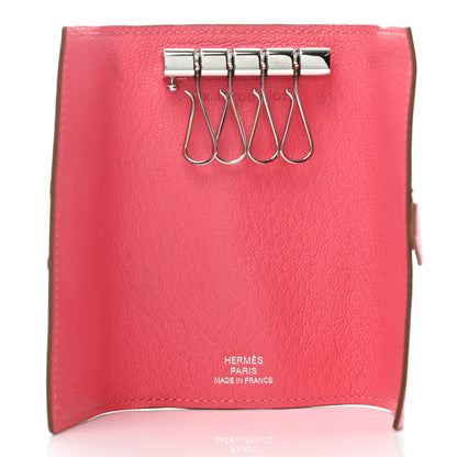 Hermes Chevre Mysore Bearn Multicles 4 Key Holder Rose Lipstick 5 of 8