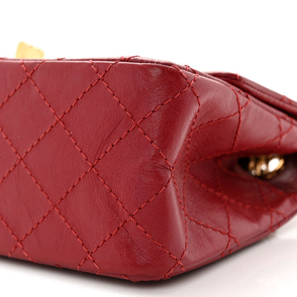 Chanel Aged Calfskin Quilted 2.55 Reissue Mini Flap Red 10 of 10
