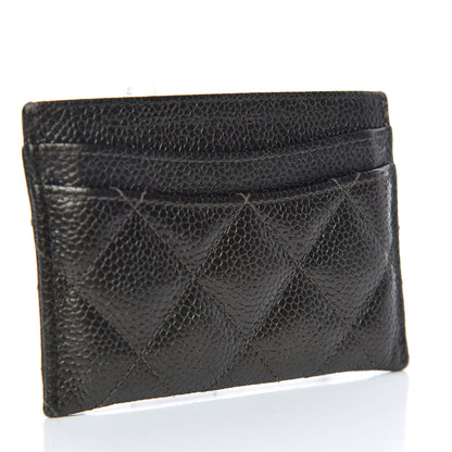 Chanel Caviar Quilted Card Holder Dark Green 3 of 8