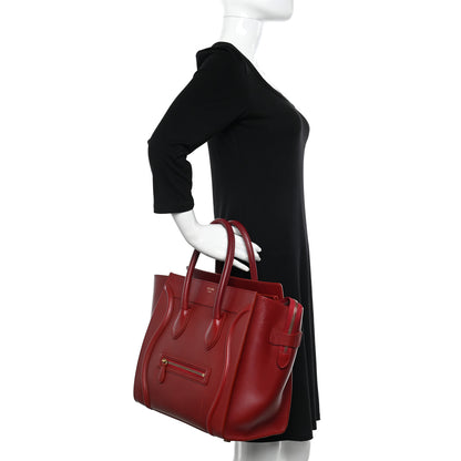Celine Palmelato Mini Luggage Red 2 of 17