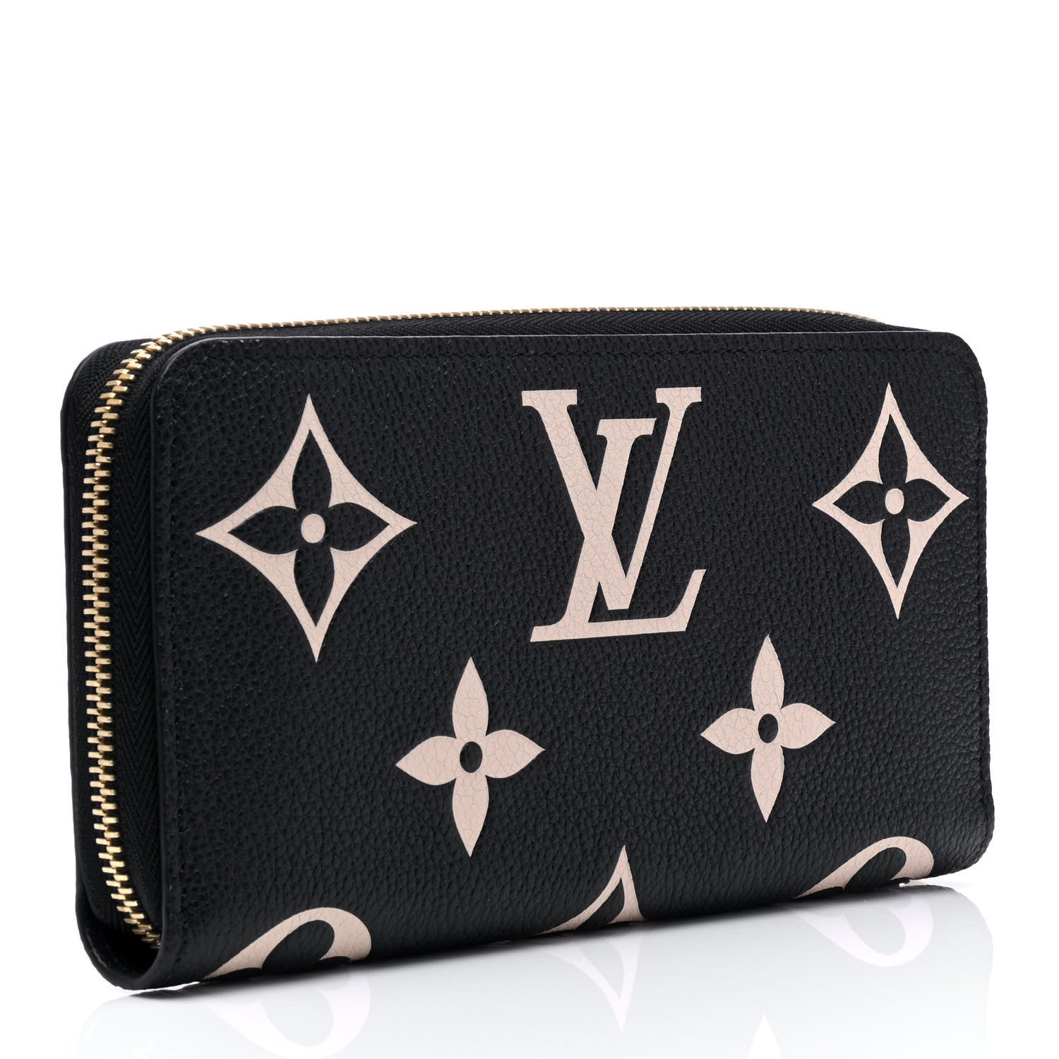 Louis Vuitton Empreinte Monogram Giant Zippy Wallet Black Beige 2 of 5