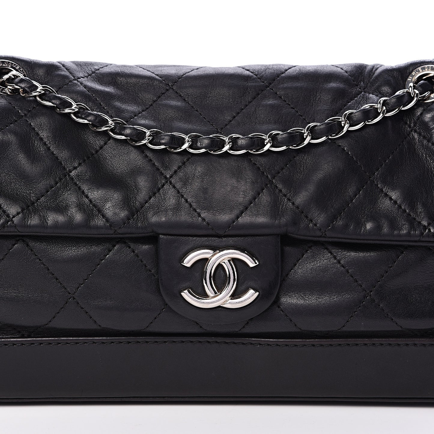 Calfskin Quilted VIP Flap Black
